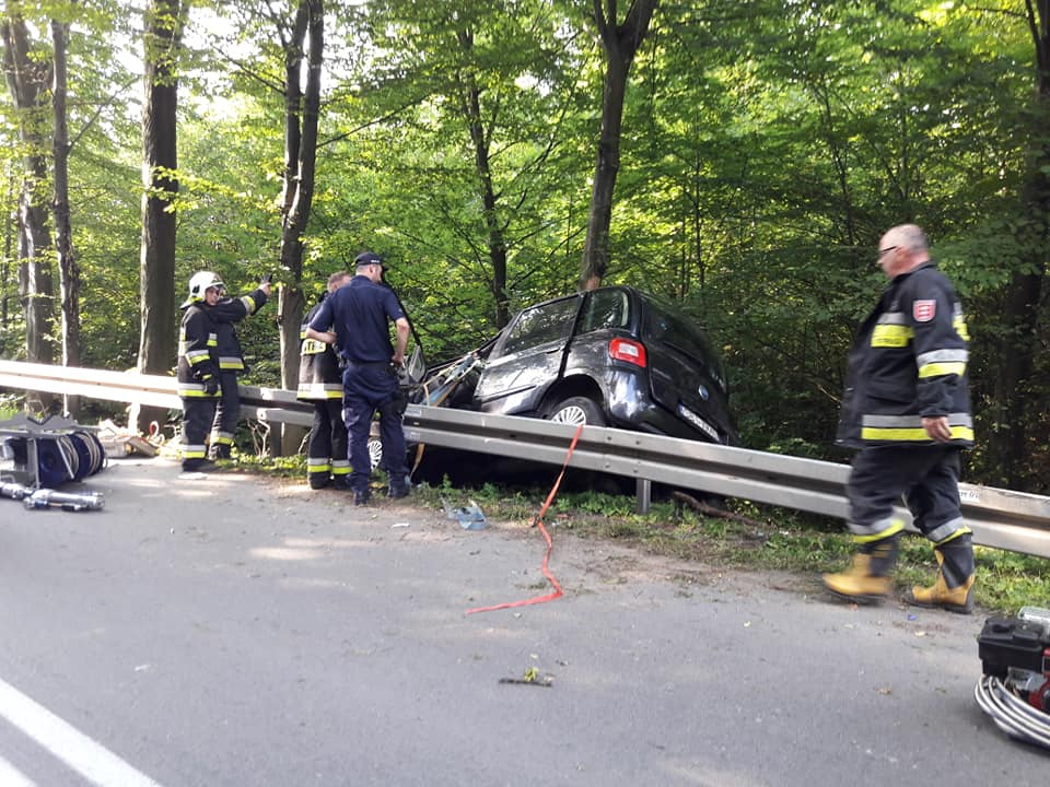 Samochód wjechał w drzewo. Wśród rannych dzieci