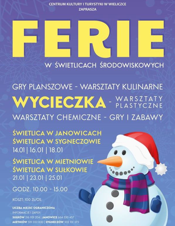CKiT: Ferie w swietlicach środowiskowych