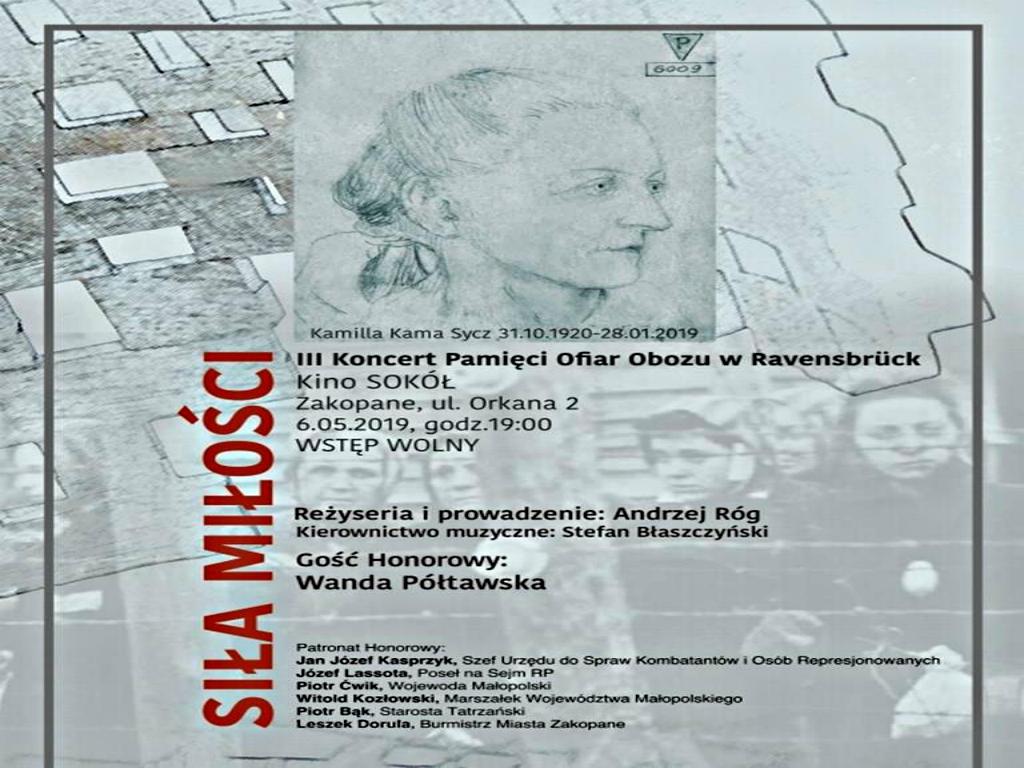 Zakopane. Już dzisiaj Koncert Pamięci Ofiar Obozu w Ravensbrück „Siła Miłości”