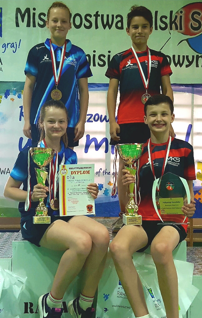Szkoła Podstawowa nr 3 w Ligocie trzecia w Polsce w tenisie stołowym