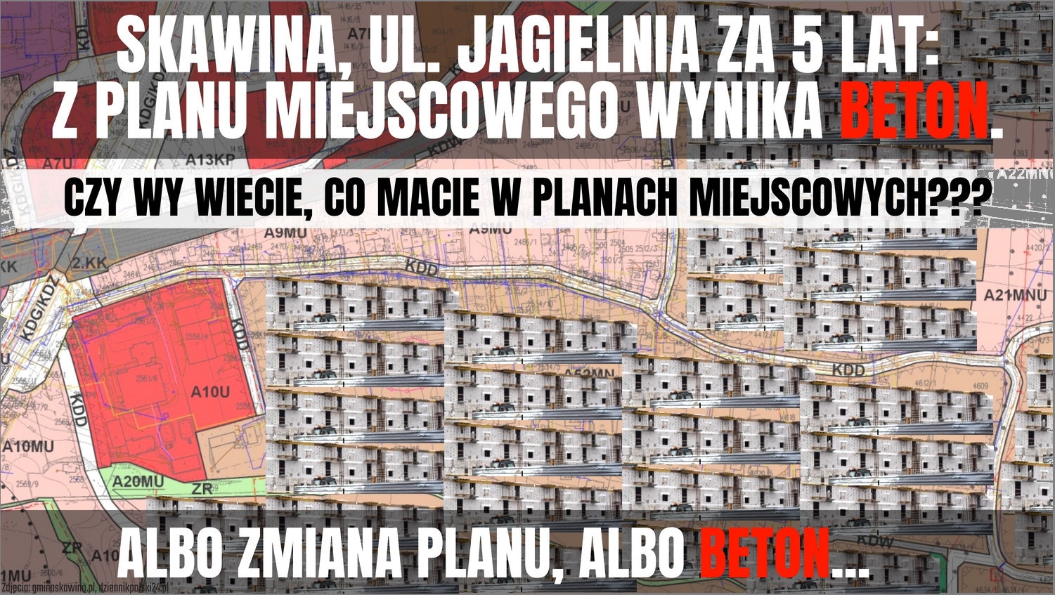 Skawina: Jagielnię czeka beton? Urzędnicy ostrzegają